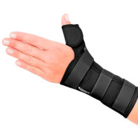 ORTESE PUNHO TALA POLEGAR PRETA ESQ - P