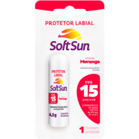 PROTETOR LABIAL SOFTSUN FPS 15 MORANGO