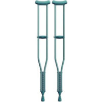 MULETA AXILAR MERCUR ALUMINIO PRATA - PAR - M