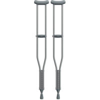 MULETA AXILAR MERCUR ALUMINIO PRATA - PAR - G